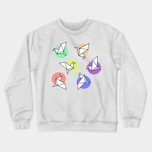 Colorful paper crane 2 Crewneck Sweatshirt